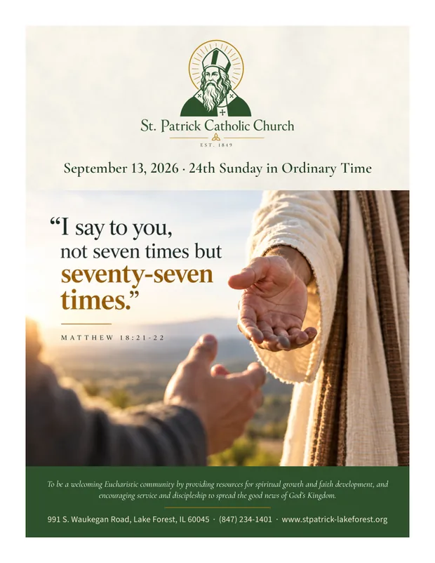 Cover of the September 13, 2026 bulletin