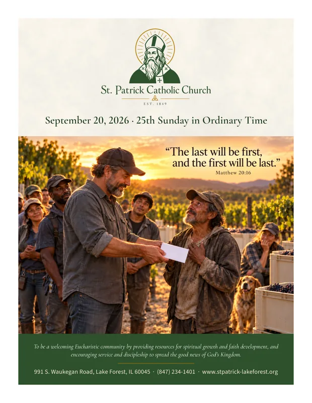 Cover of the September 20, 2026 bulletin