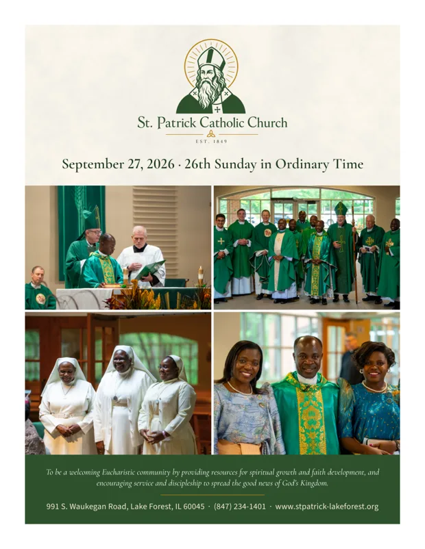 Cover of the September 27, 2026 bulletin