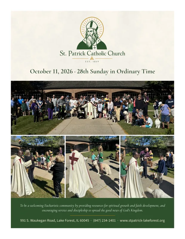 Cover of the October 11, 2026 bulletin